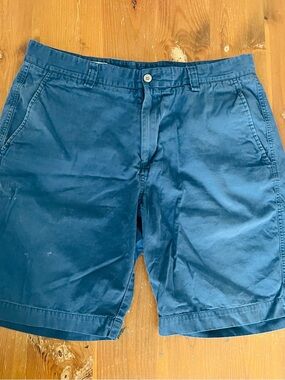 Cutter & Buck Deep Blue Flat Front Chino Shorts